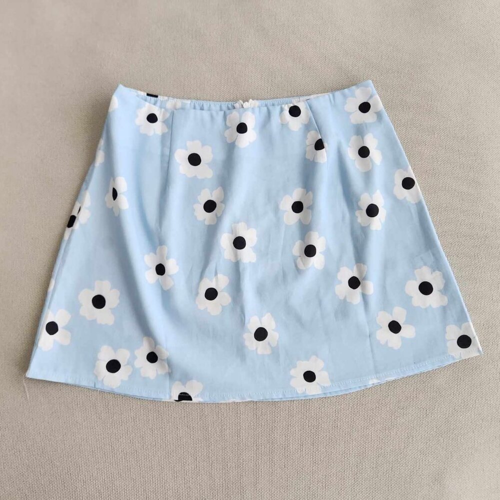Princess Polly Blue Floral Mini Skirt